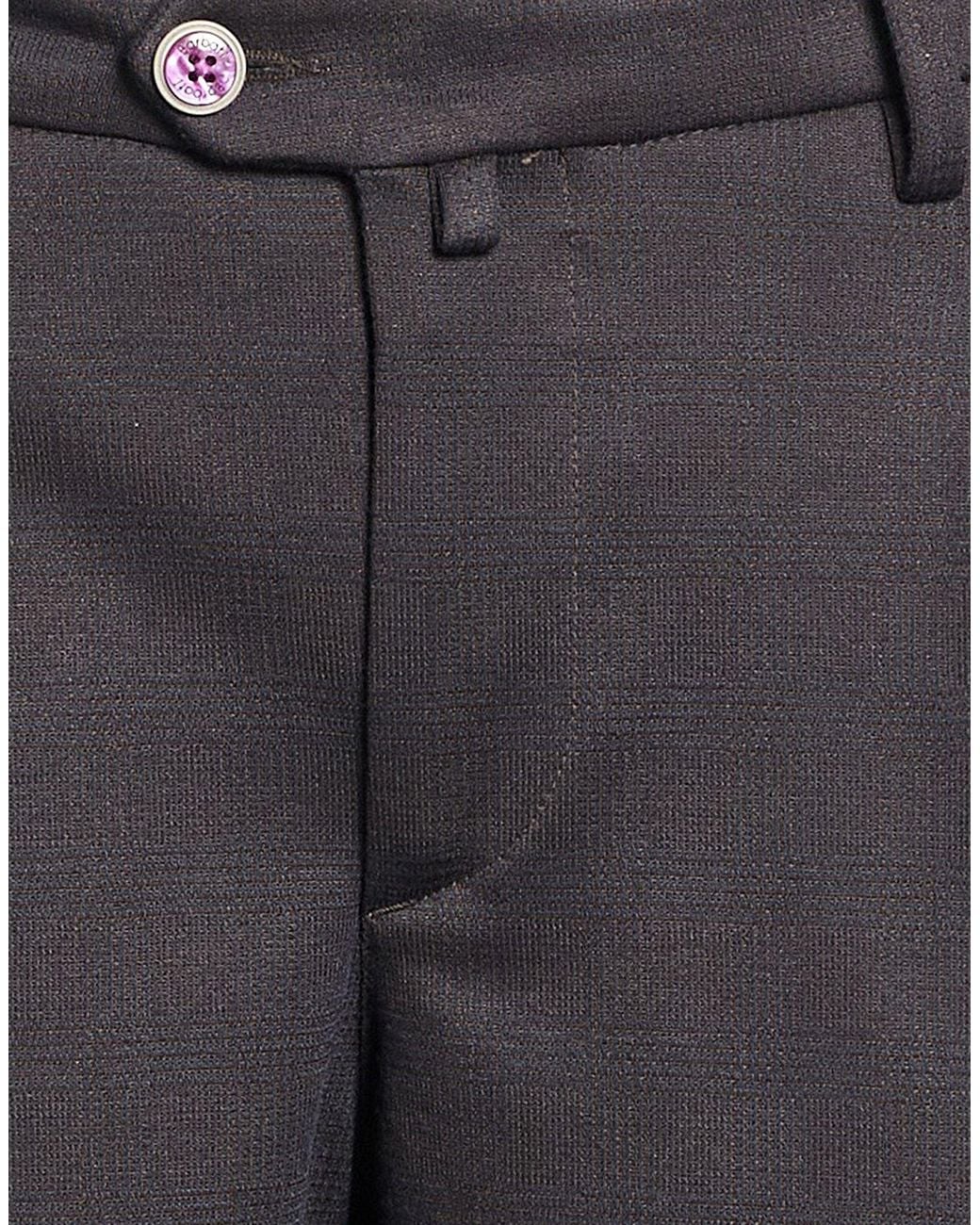 Barbati Gray Dark Pants Polyester, Viscose, Elastane for men