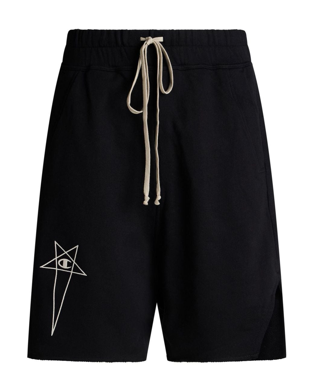 Rick Owens X Champion Black Shorts & Bermuda Shorts Cotton for men
