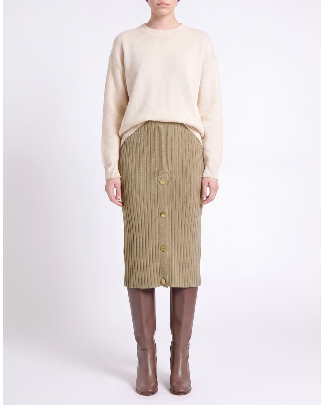 ViCOLO Natural Midi Skirt