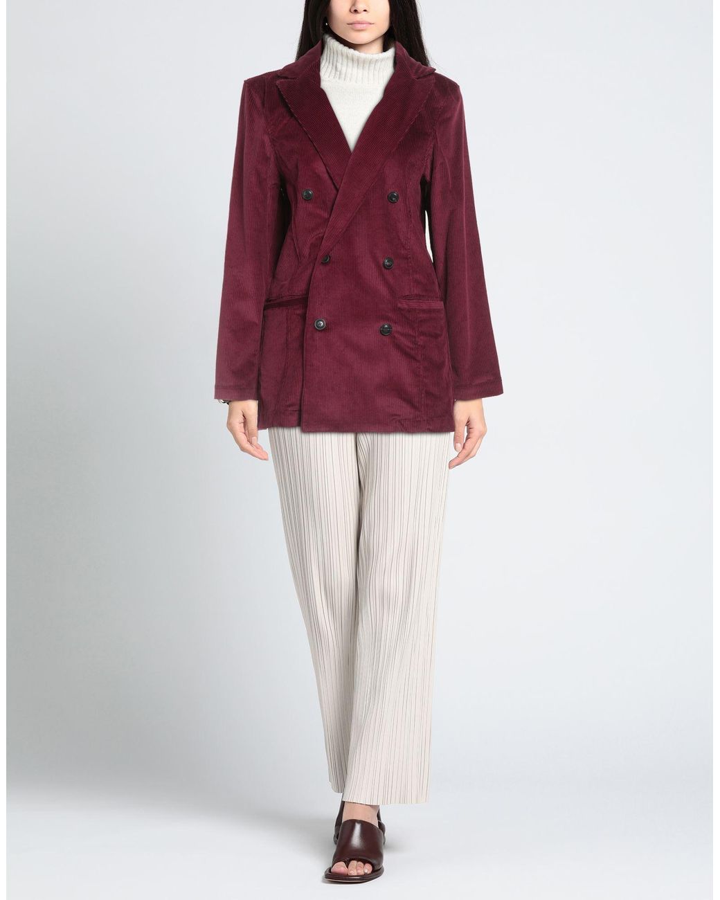 Societe Anonyme Purple Blazer Cotton, Elastane