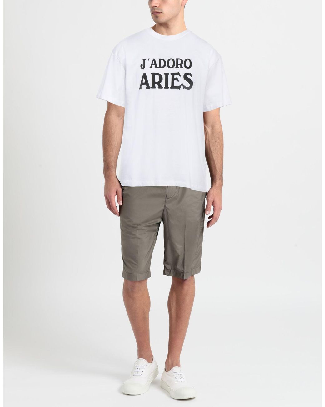 Aries White T-shirt for men