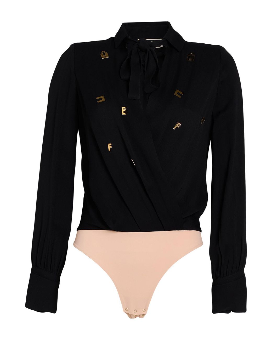 Elisabetta Franchi Black Bodysuit Viscose