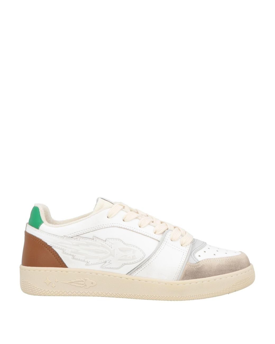 ENTERPRISE JAPAN White Sneakers Calfskin, Textile Fibers for men