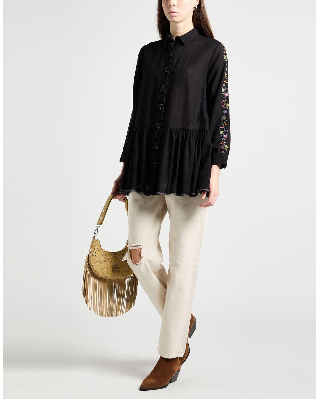 Eka Black Shirt Wool