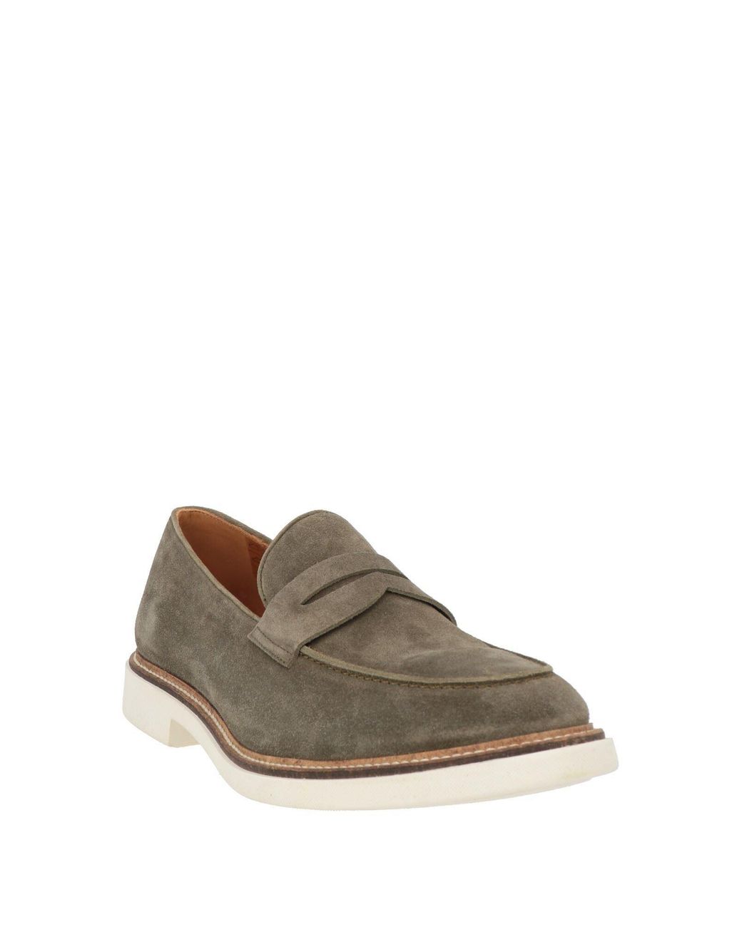 Alberto Fasciani Gray Military Loafers Leather for men