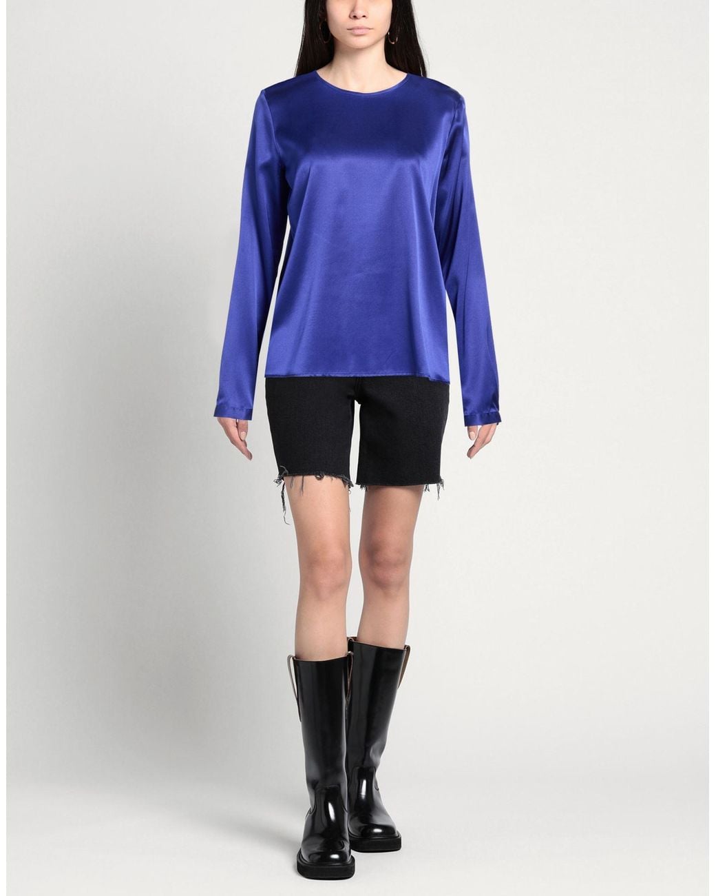 Robert Friedman Blue Top Silk, Elastane