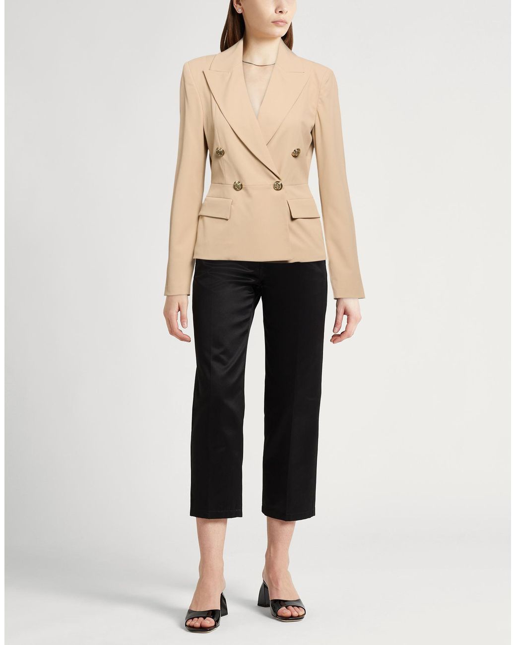 Liu Jo Natural Blazer Polyester, Elastane