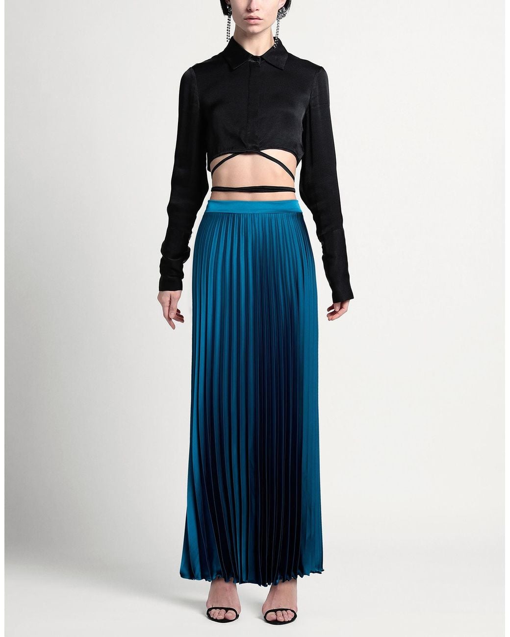 Camilla Blue Deep Maxi Skirt Polyester