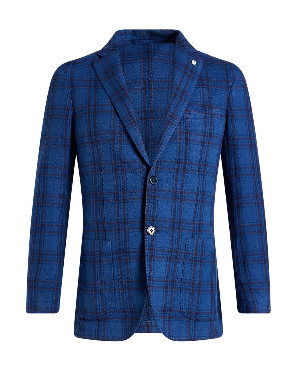 L.b.m. 1911 Blue Blazer Cotton, Linen, Polyamide for men