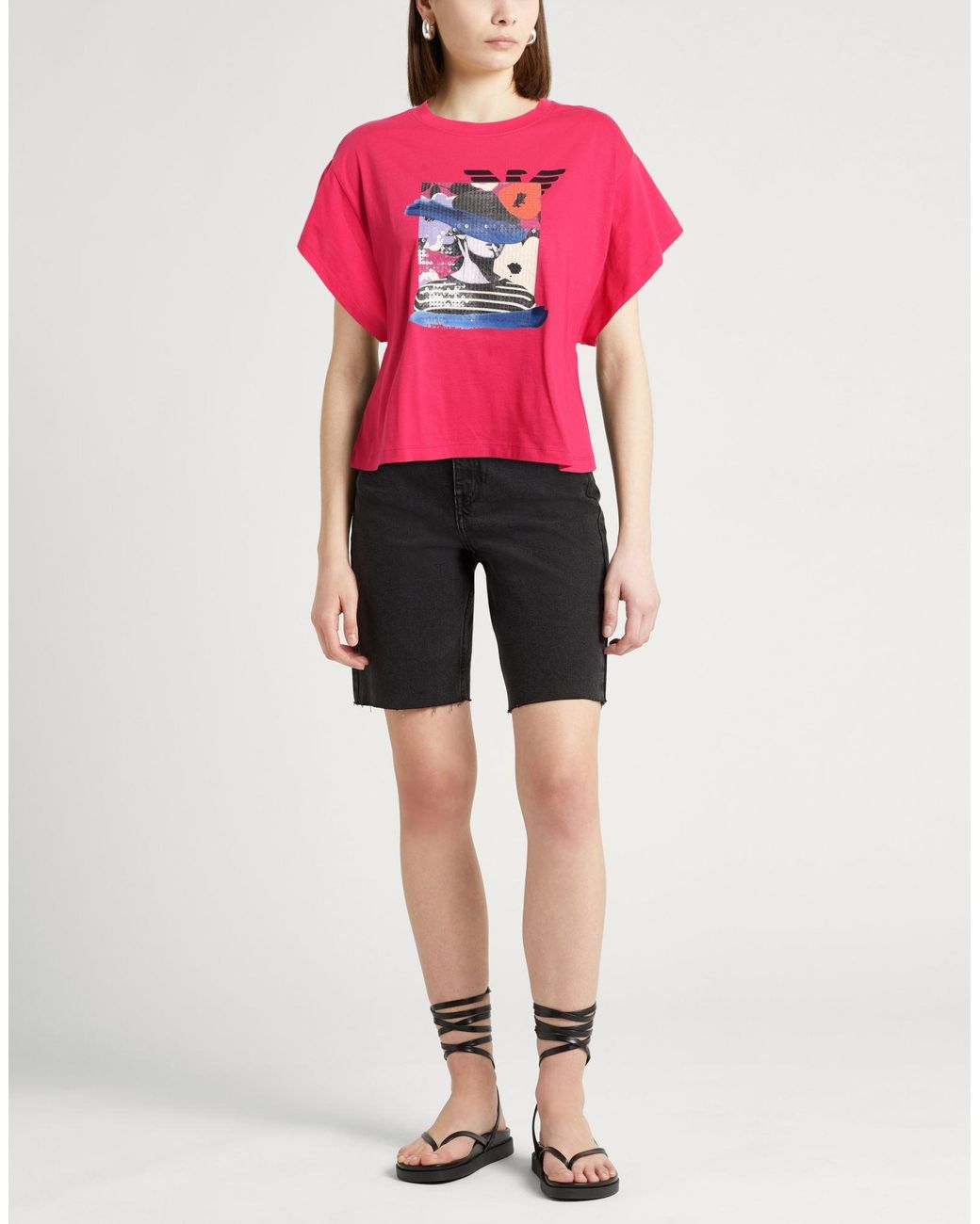 Emporio Armani Pink T-Shirt Cotton