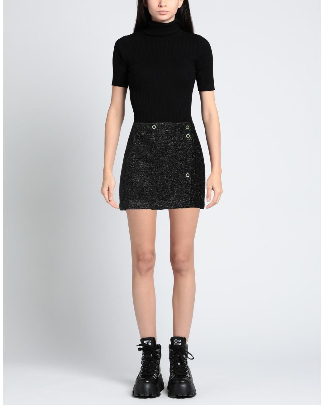 Ganni Black Mini Skirt