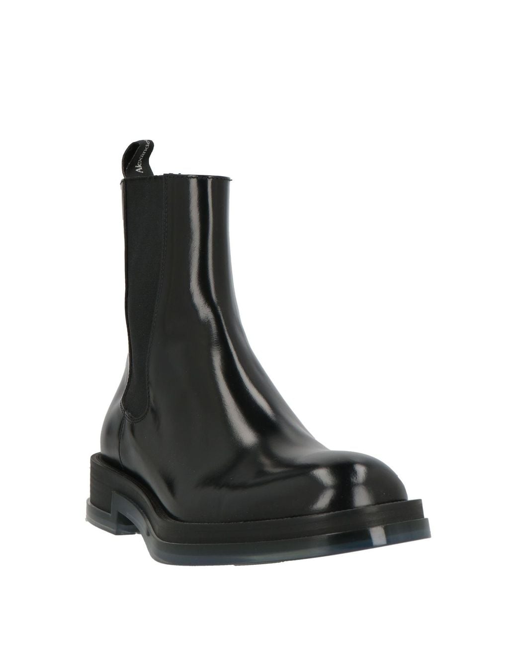 McQueen Black Ankle Boots for men