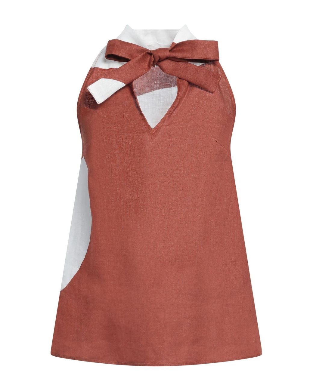 Liviana Conti Red Rust Top Linen