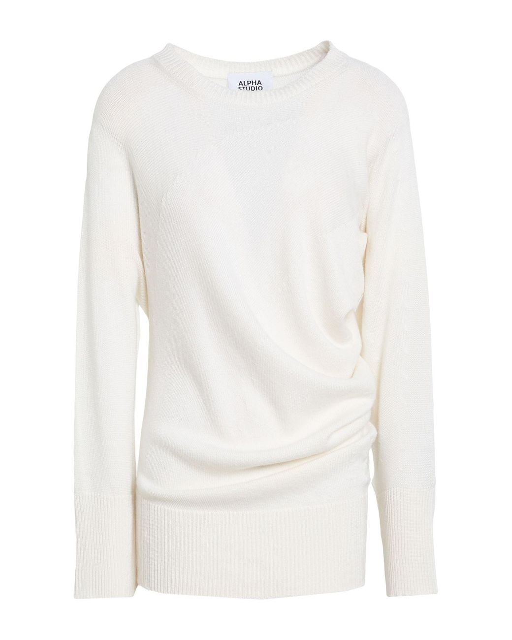 Alpha Studio White Pullover