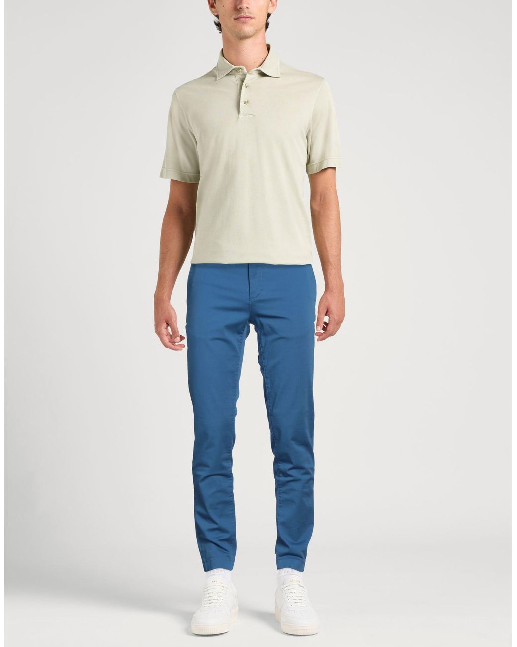Lacoste Blue Pants Cotton, Elastane for men