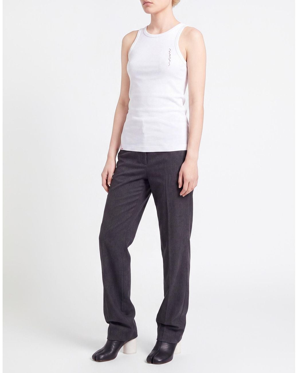 Marni White Tank Top Cotton, Elastane
