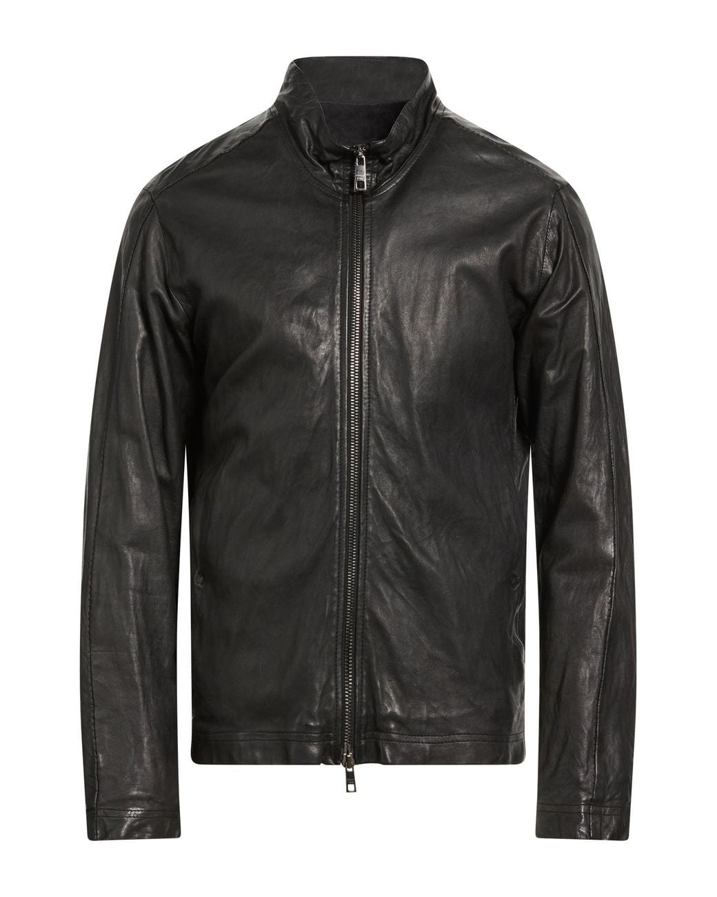 Giorgio Brato Black Jacket Leather for men