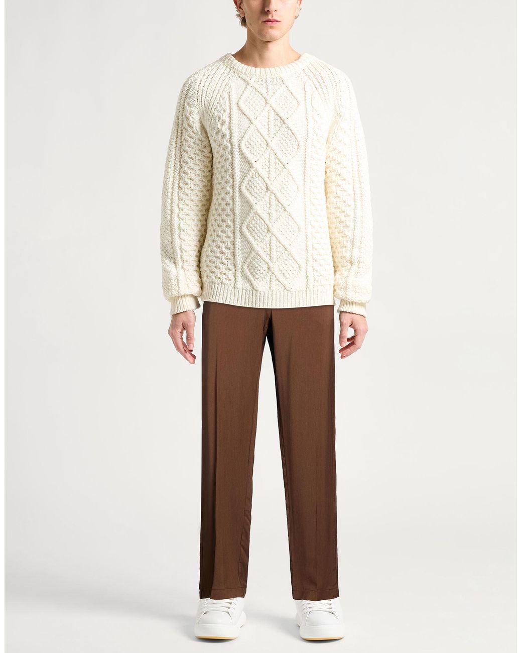 Maison Kitsuné Brown Pants Viscose for men