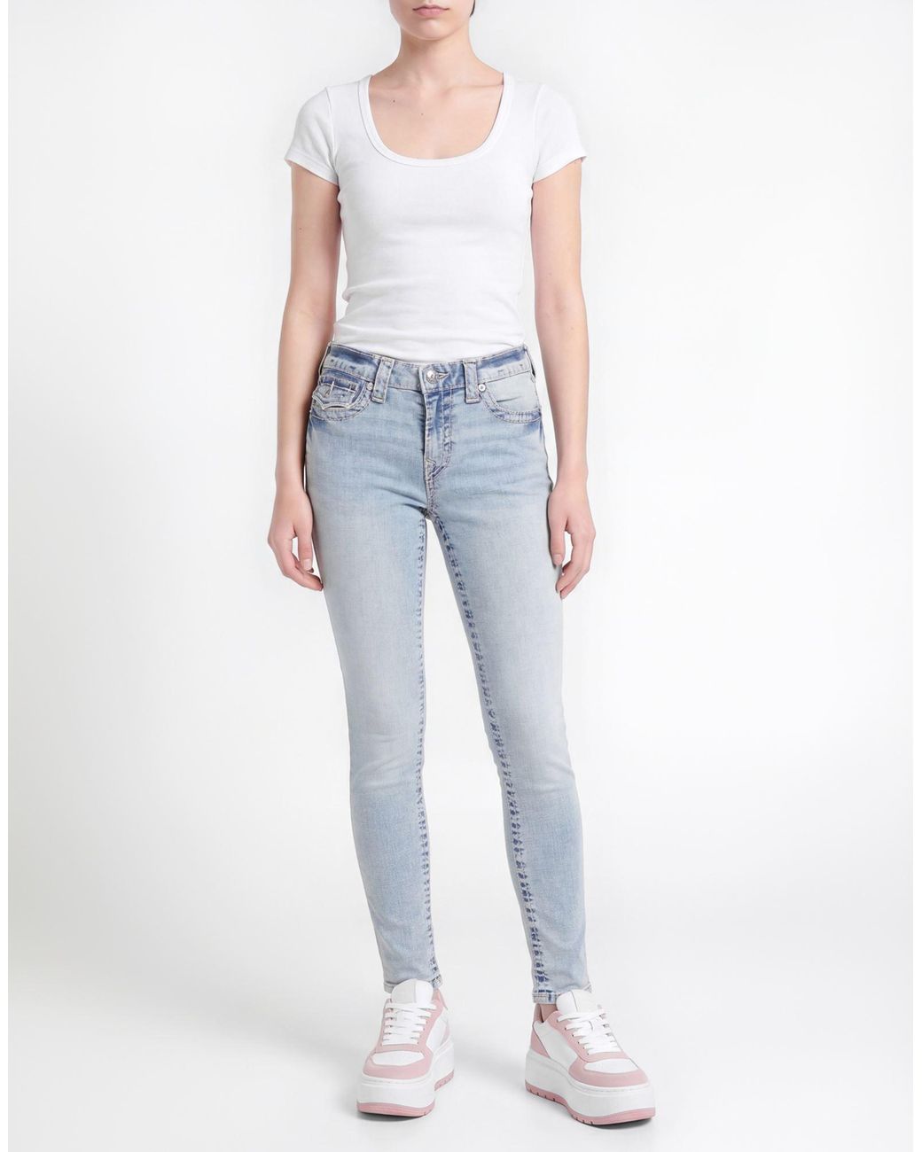 True Religion Blue Jeans Cotton, Polyester, Rayon, Elastane