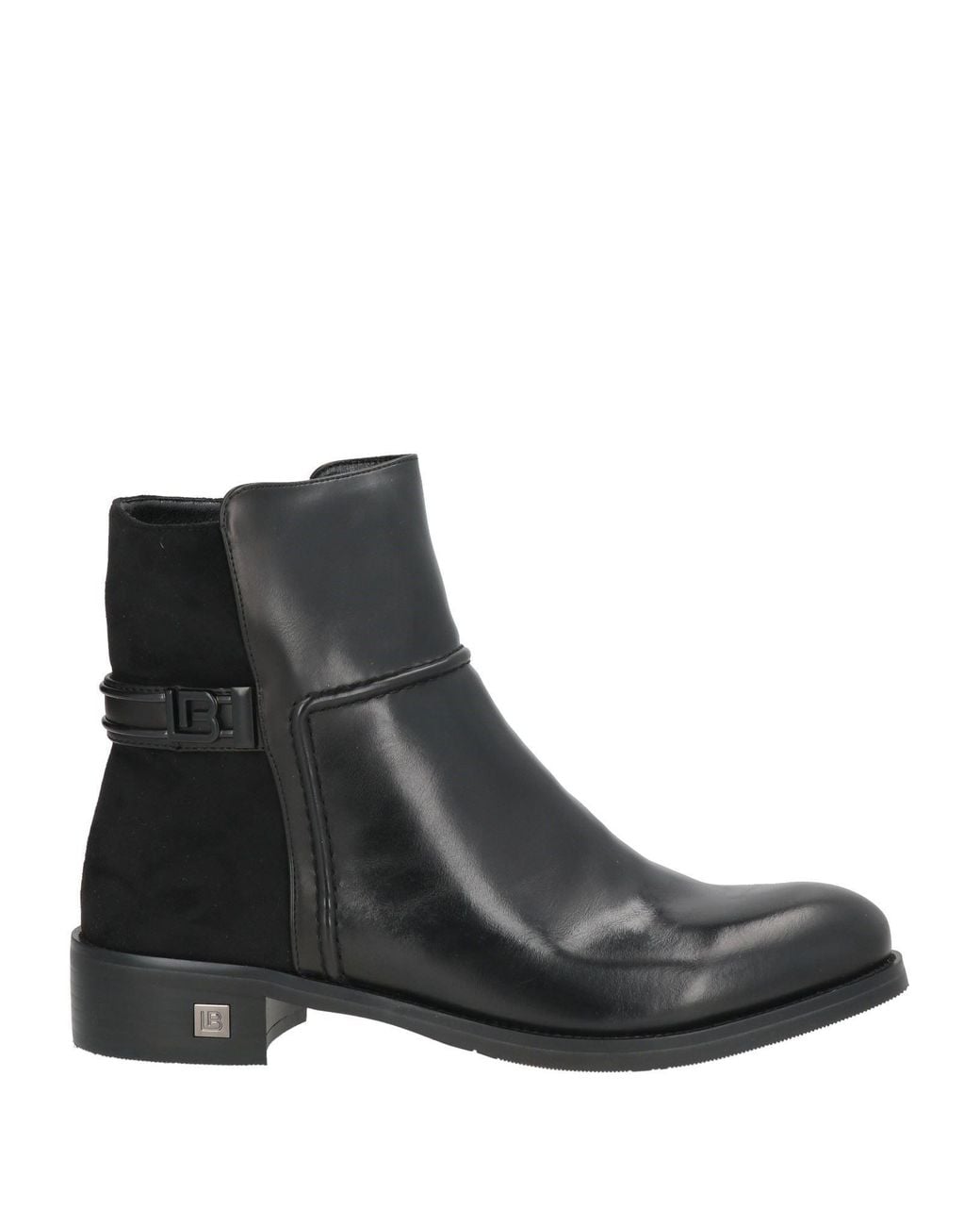Laura Biagiotti Black Ankle Boots Textile Fibers