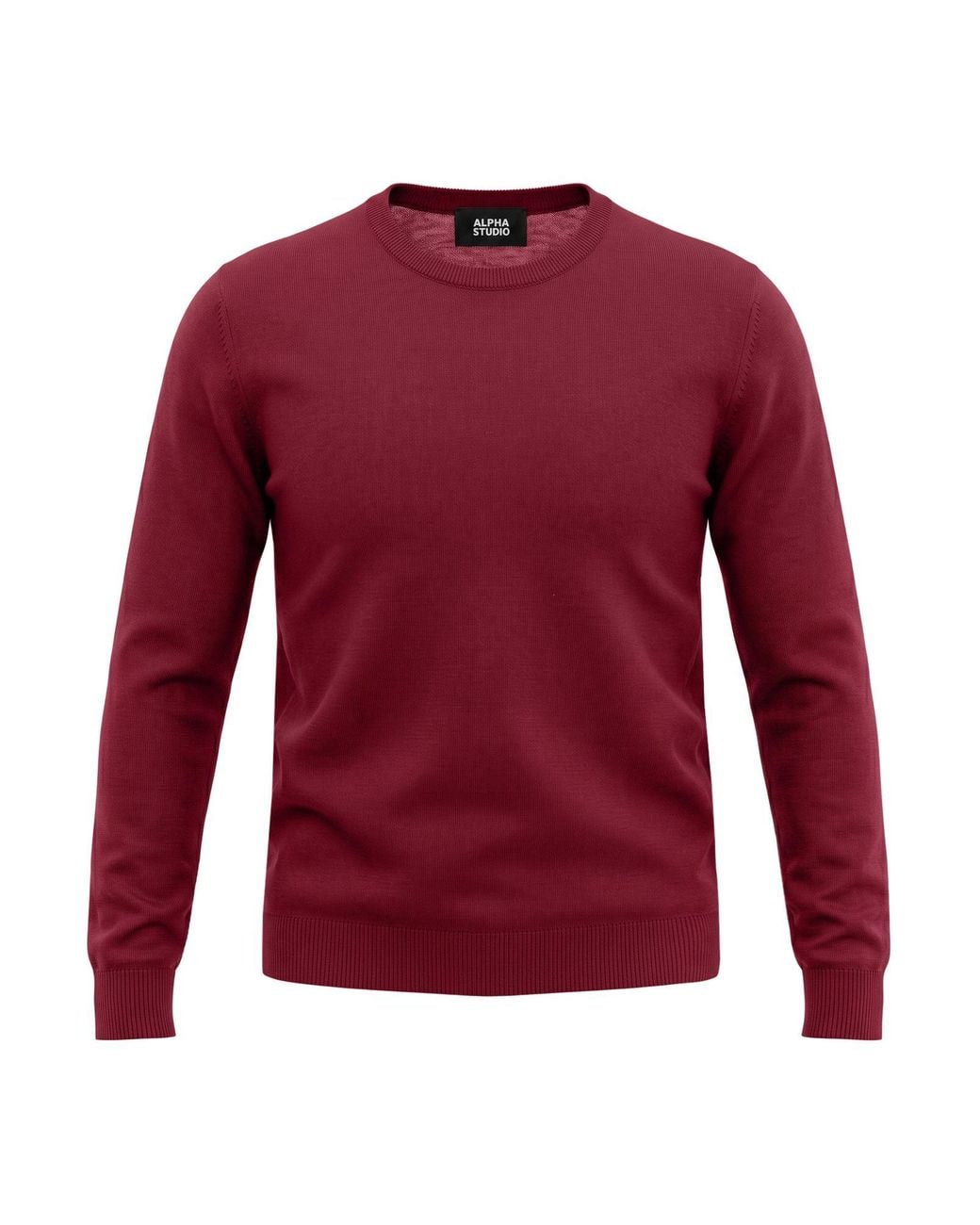 Alpha Studio Red Sweater Wool for men