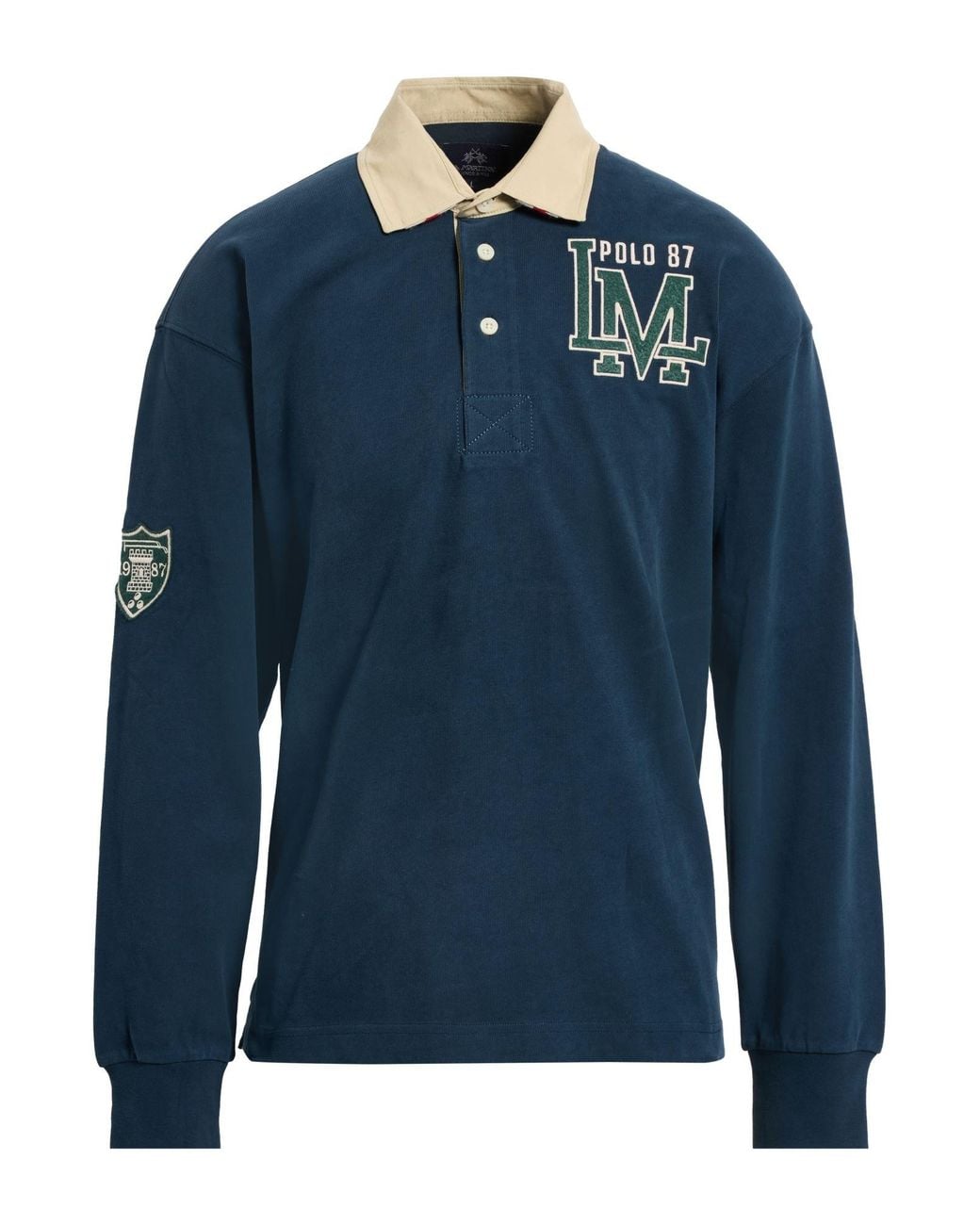 La Martina Blue Polo Shirts for men