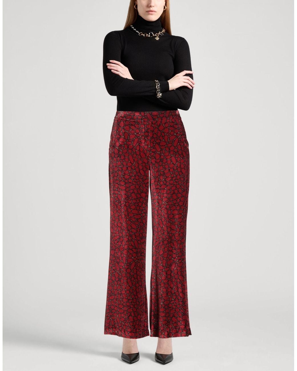 Siyu Red Pants Viscose, Silk