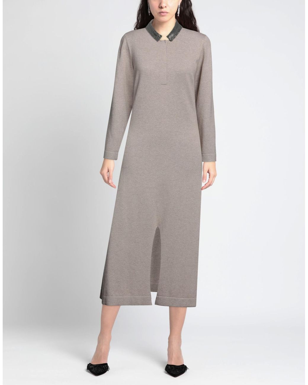 Fabiana Filippi Gray Maxi Dress