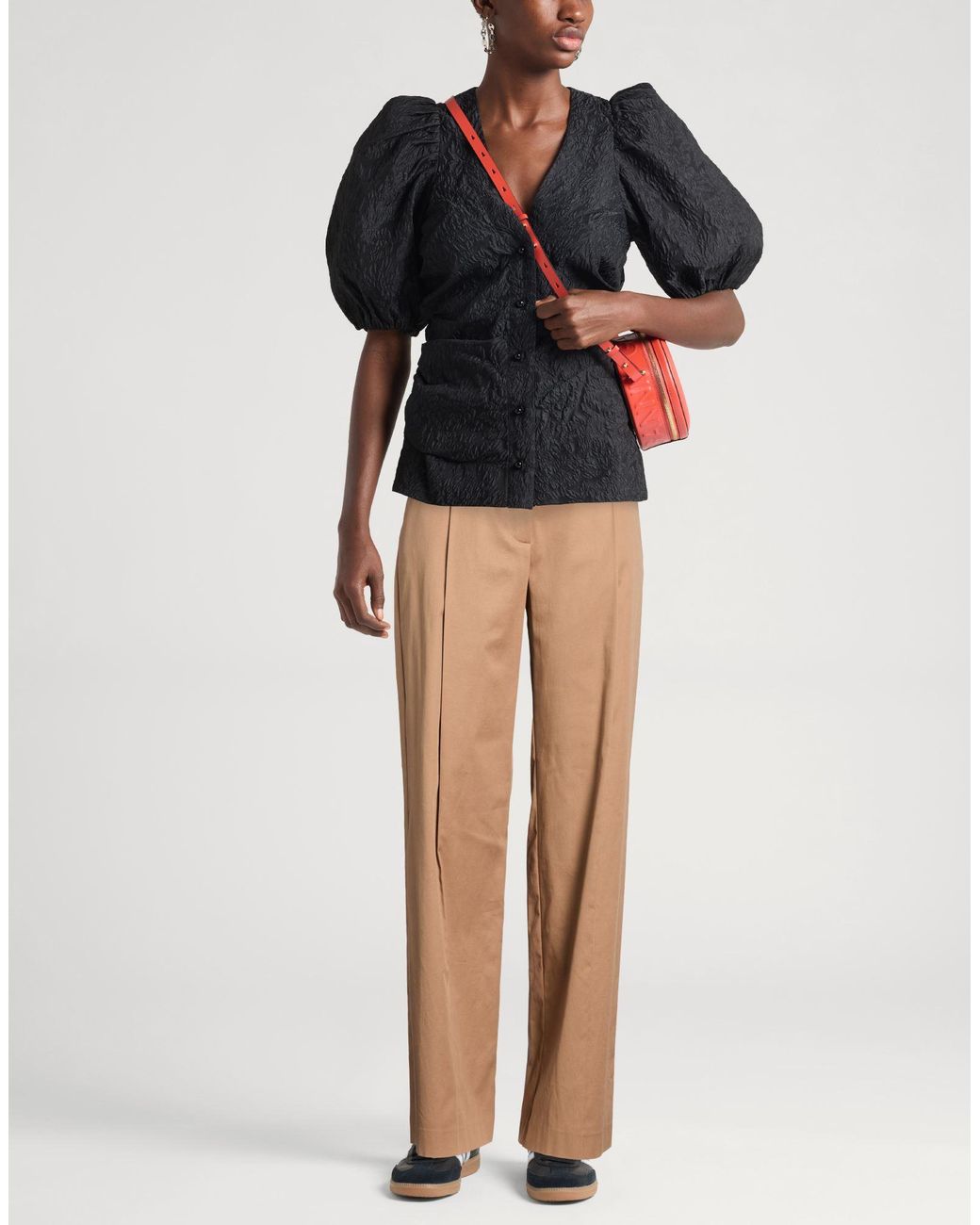 Grifoni Natural Camel Pants Cotton, Elastane