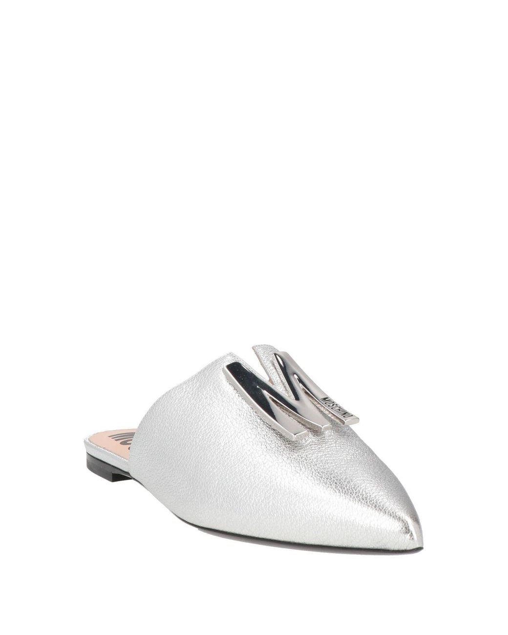 Moschino White Mules & Clogs