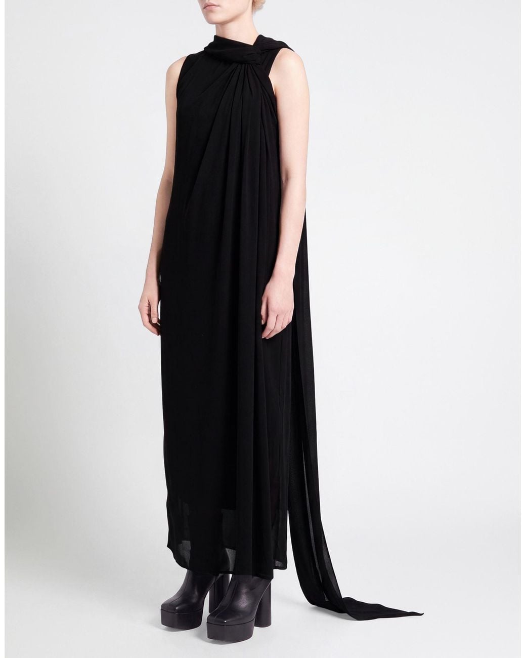 Lanvin Black Maxi Dress Polyester