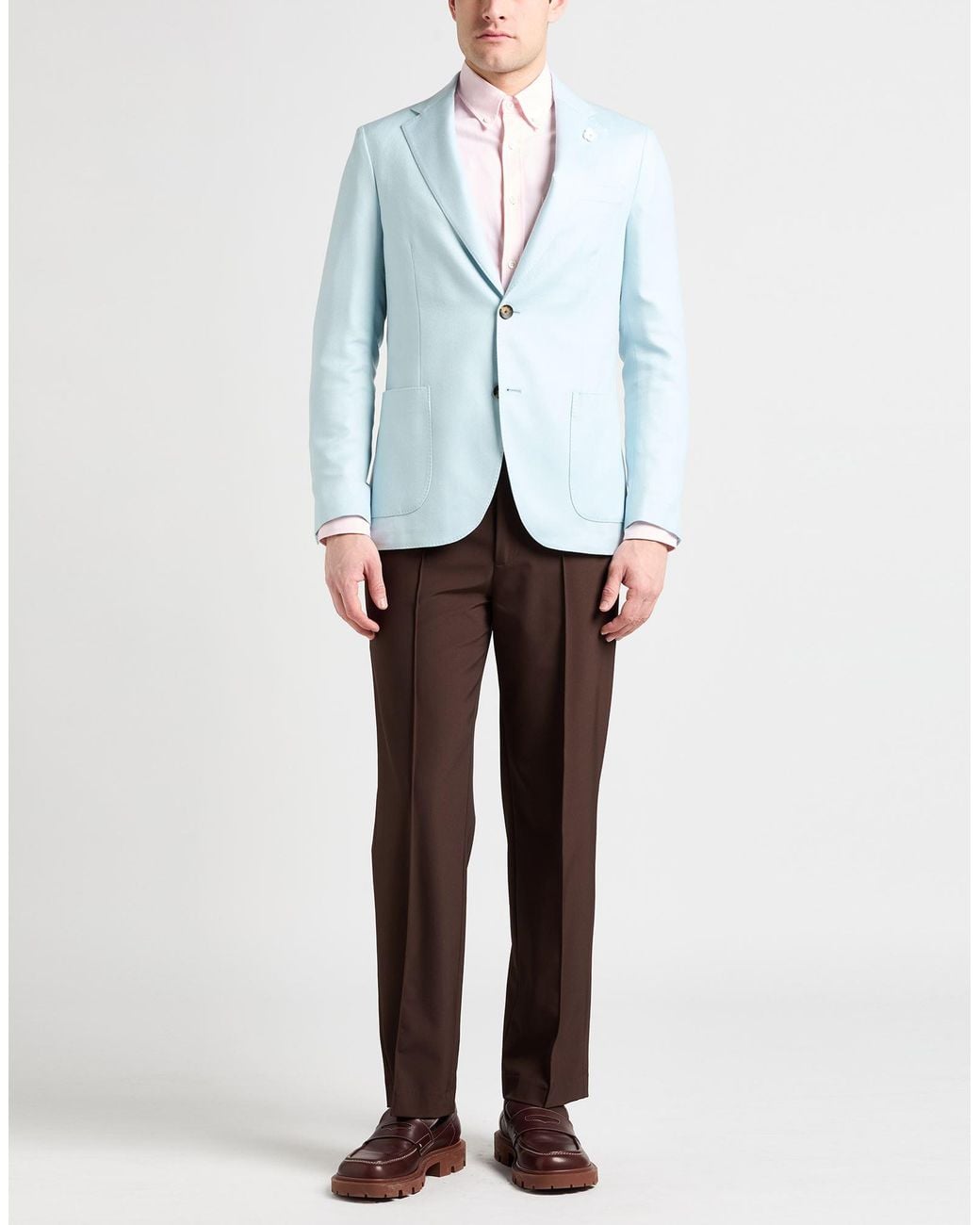 Lardini Blue Blazer Cashmere, Wool, Silk for men