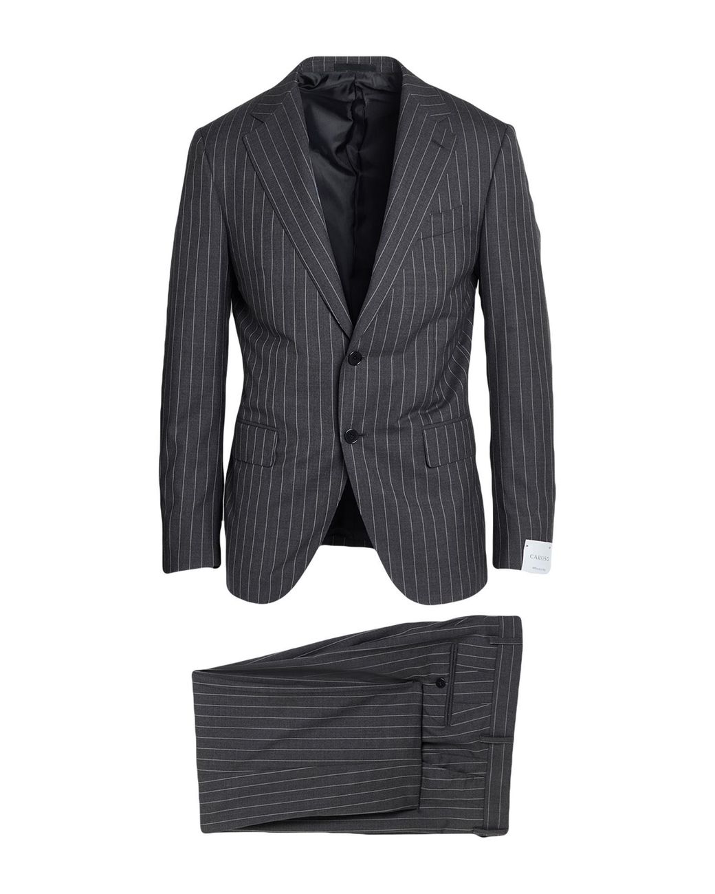 Caruso Blue Charcoal Suit Super 130S Wool for men