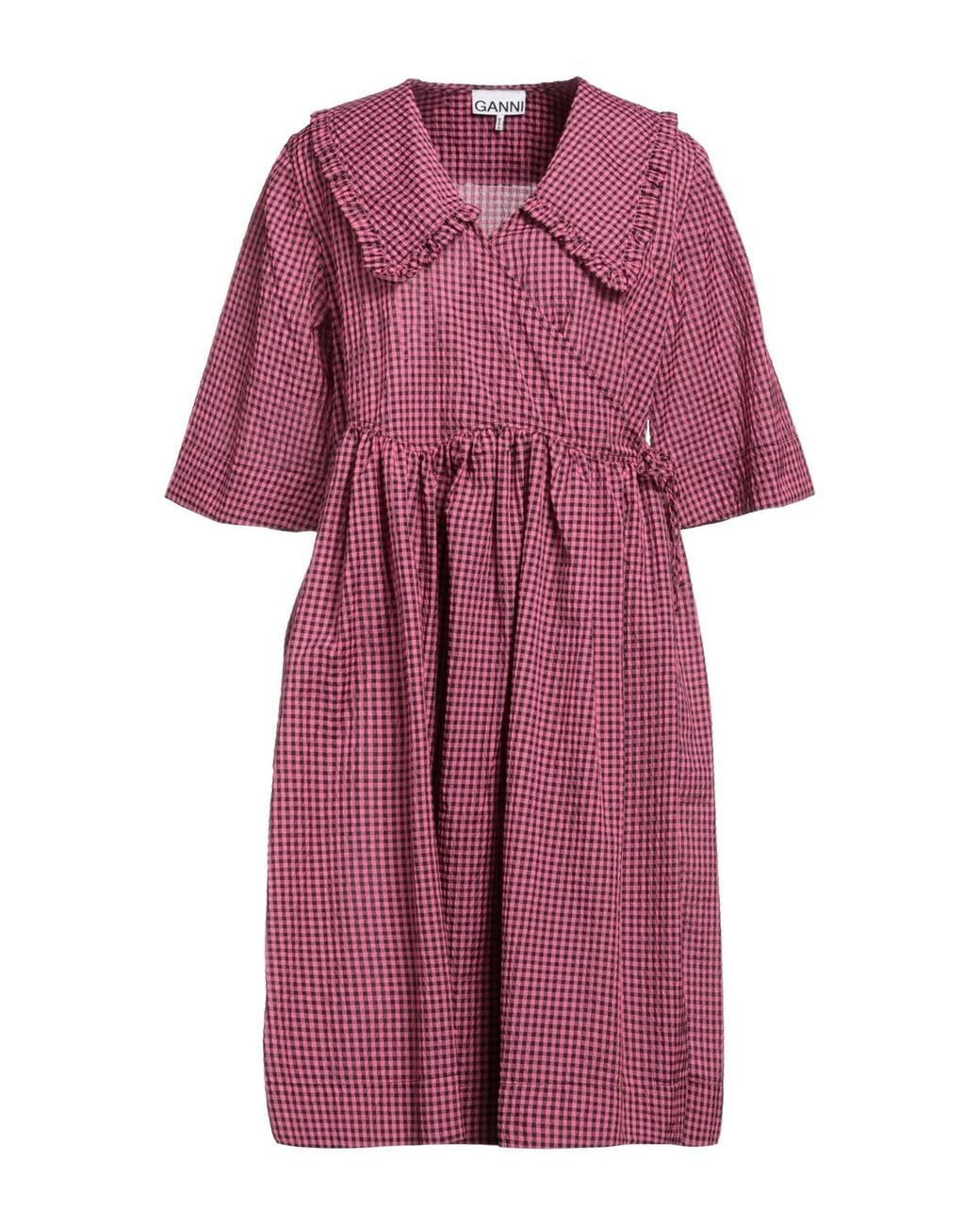 Ganni Purple Midi Dress