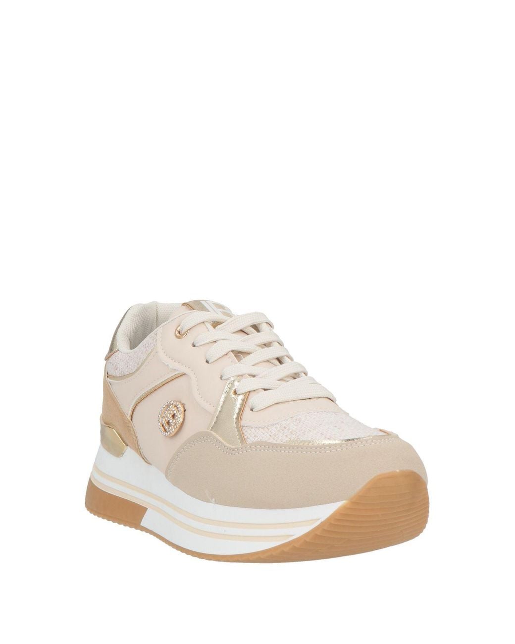 Laura Biagiotti Natural Sneakers Synthetic Material, Textile Fibers