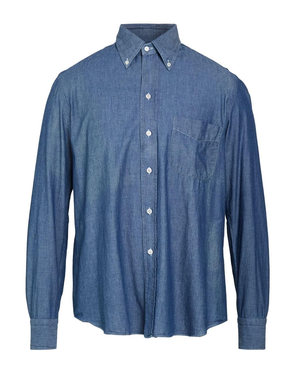 Salvatore Piccolo Blue Shirt Cotton for men