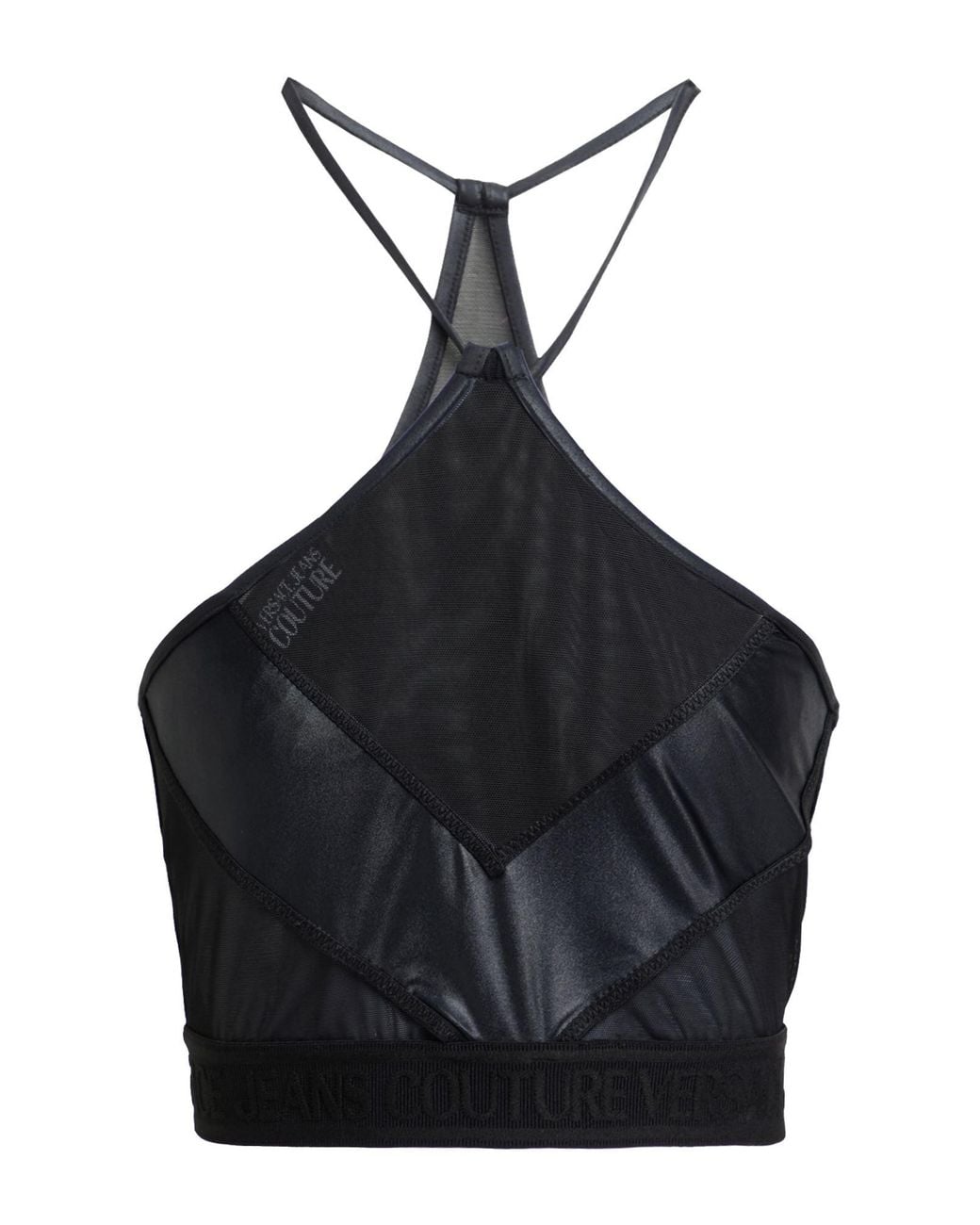 Versace Jeans Couture Black Top Polyamide, Elastane