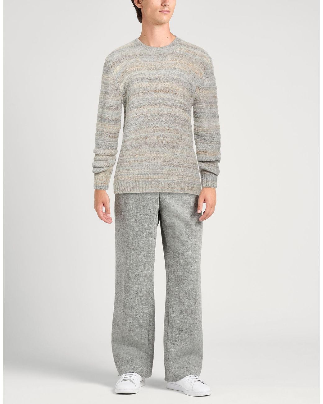 Officina 36 Gray Sweater Acrylic, Wool, Polyamide for men