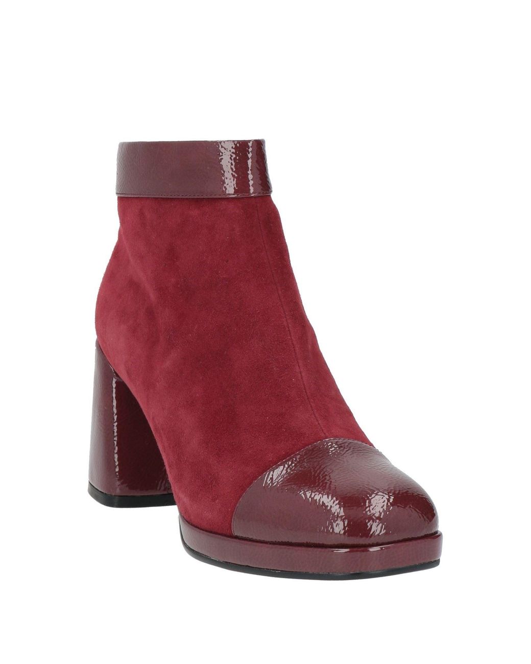 Luciano Barachini Red Burgundy Ankle Boots Leather