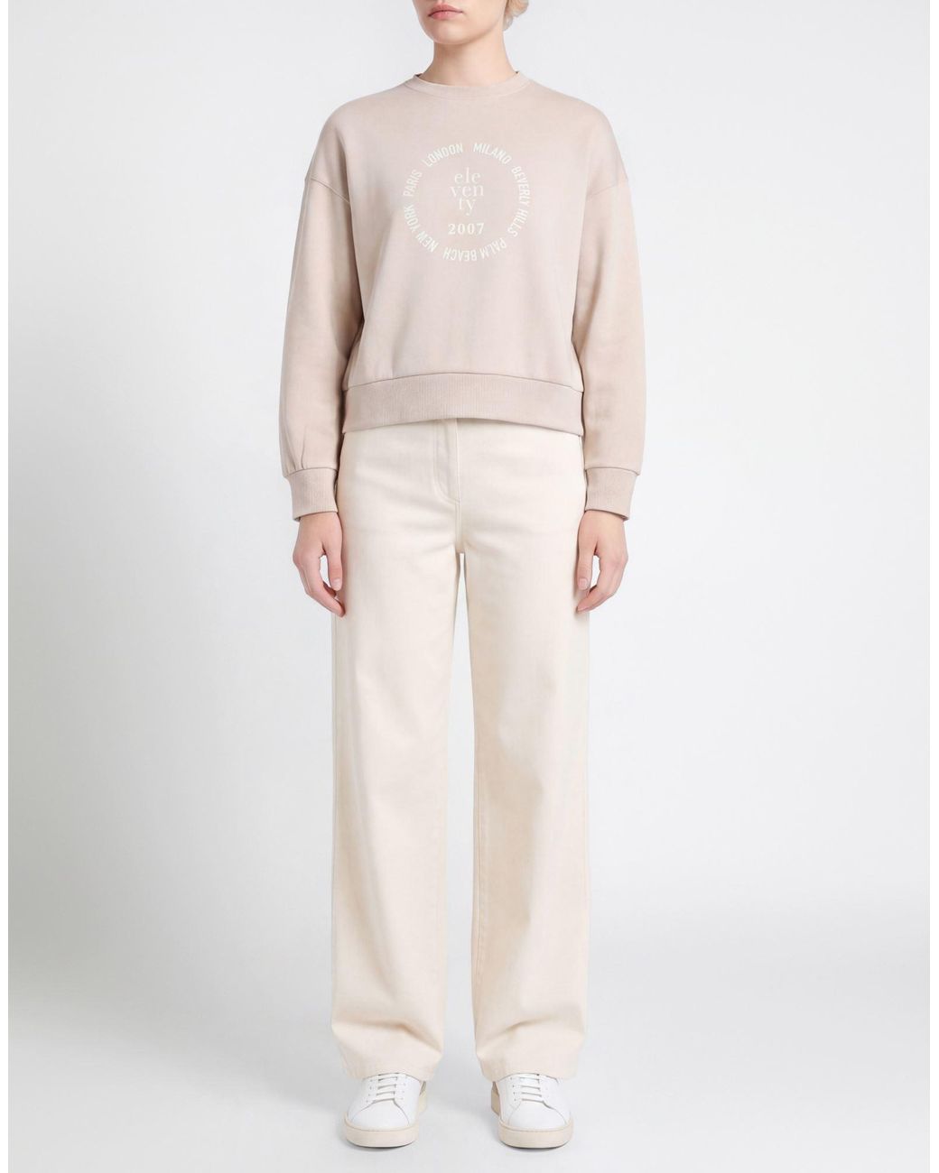 Eleventy White Sweatshirt