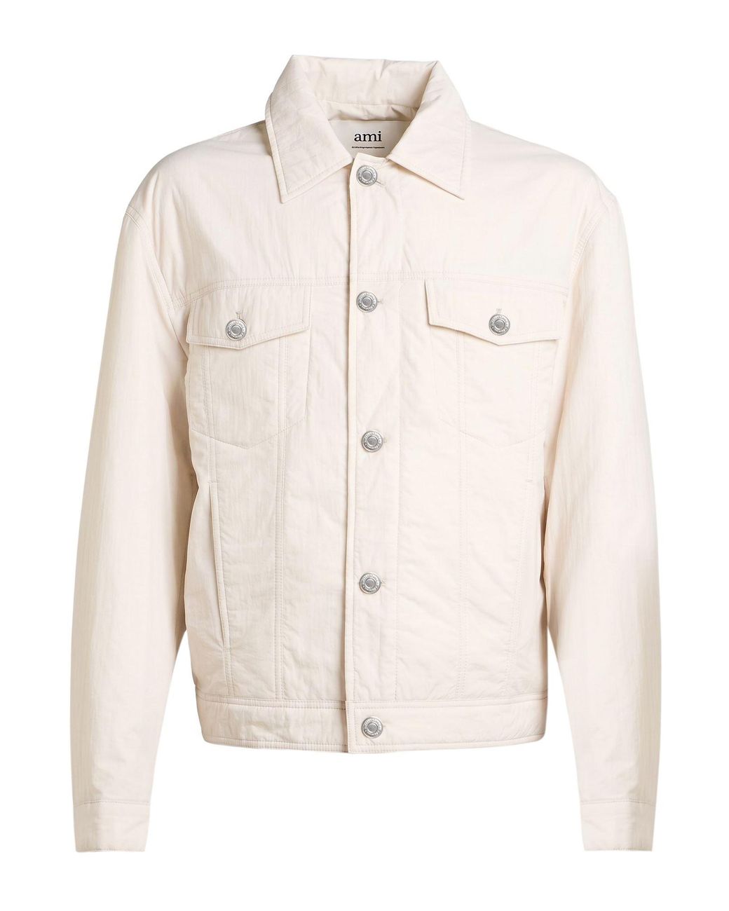 AMI Natural Ivory Jacket Polyamide for men