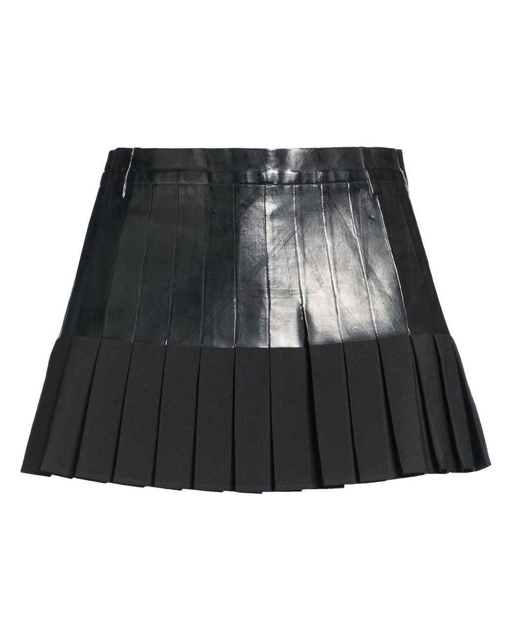 MM6 by Maison Margiela Black Mini Skirt Polyester, Virgin Wool