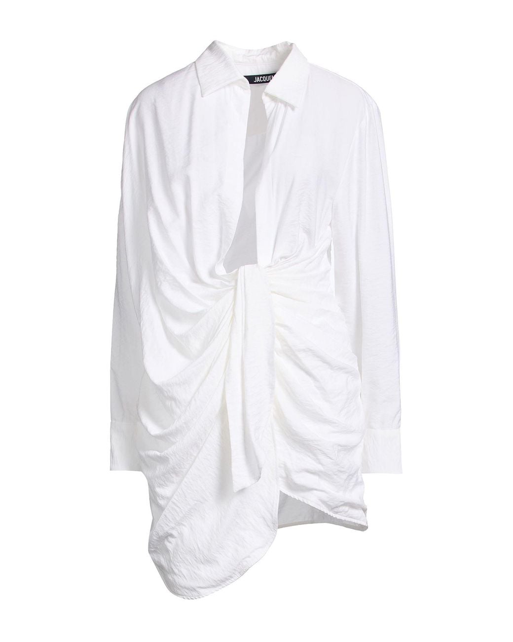 Jacquemus White Le Splash Mini Dress Viscose, Polyamide