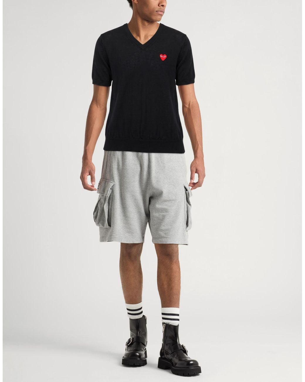 COMME DES GARÇONS PLAY Black Sweater Wool for men