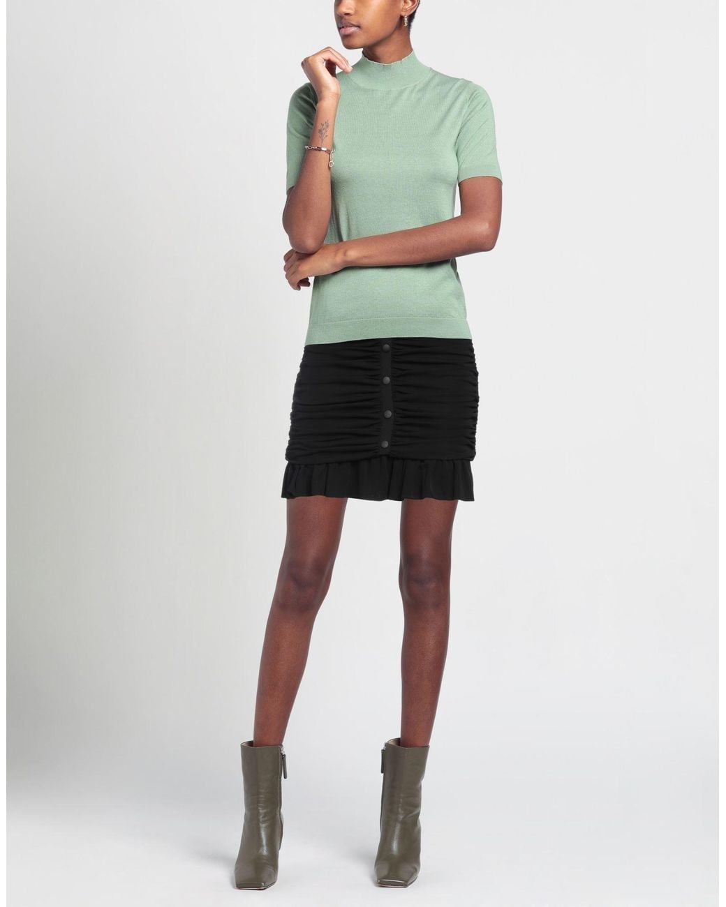 MSGM Black Mini Skirt Viscose