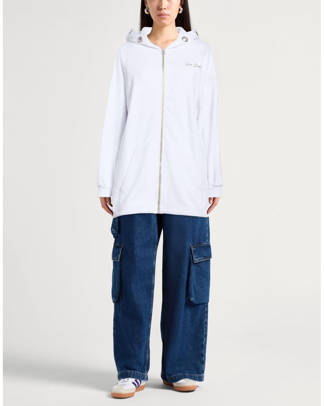 Shoe White Sweatshirt Cotton