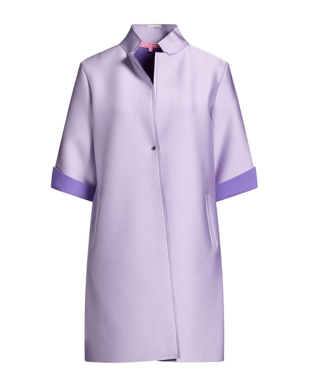 La Fille Des Fleurs Purple Overcoat & Trench Coat