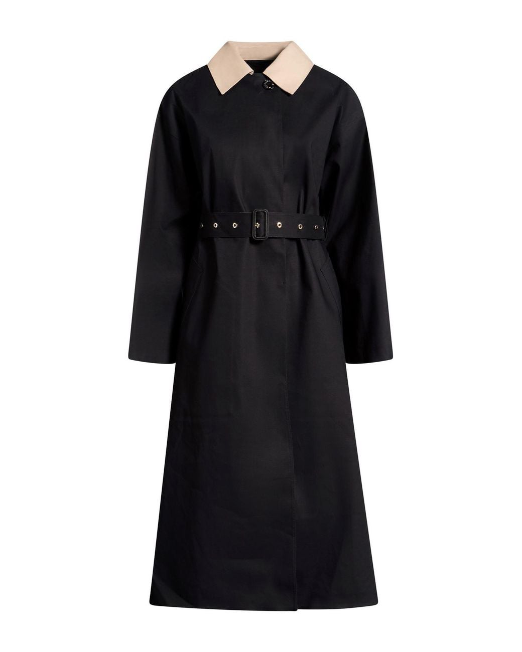 Mackintosh Black Belted Bowland Lr-1058 Midnight Overcoat & Trench Coat Cotton