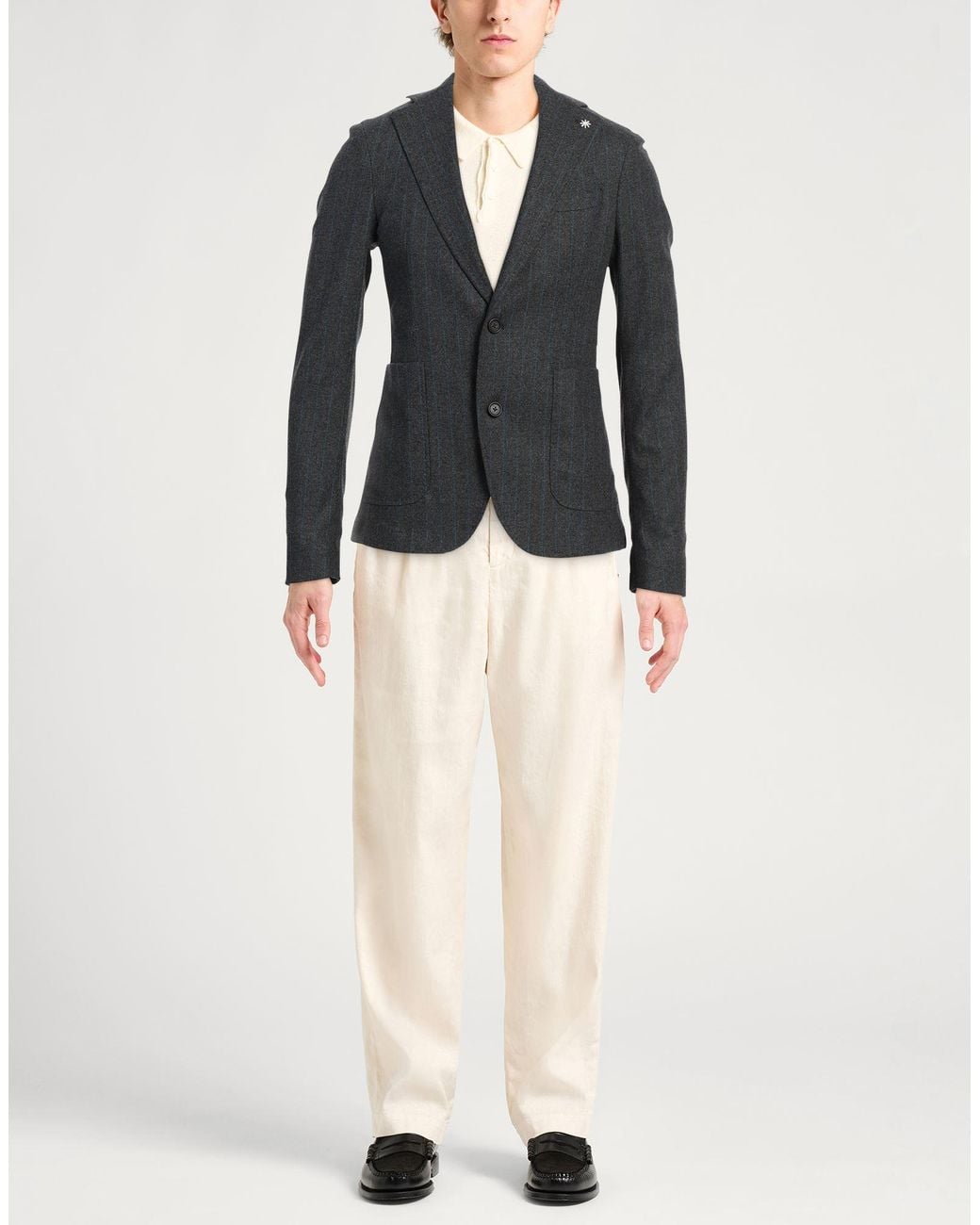 Manuel Ritz Black Blazer Virgin Wool, Polyester, Elastane for men