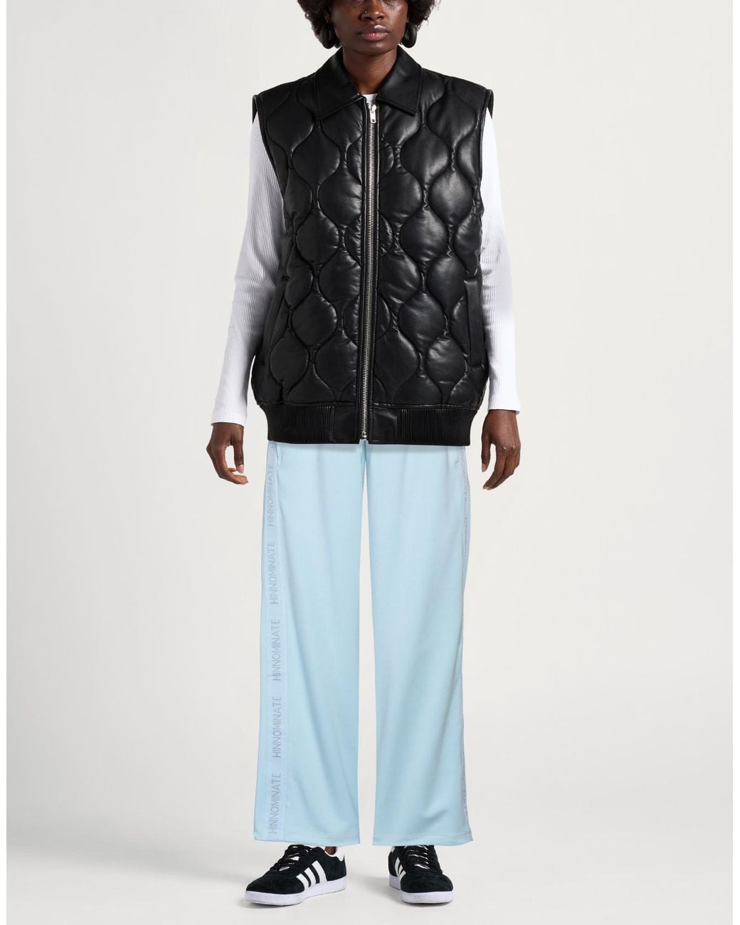 hinnominate Blue Pants Polyester, Modal, Elastane